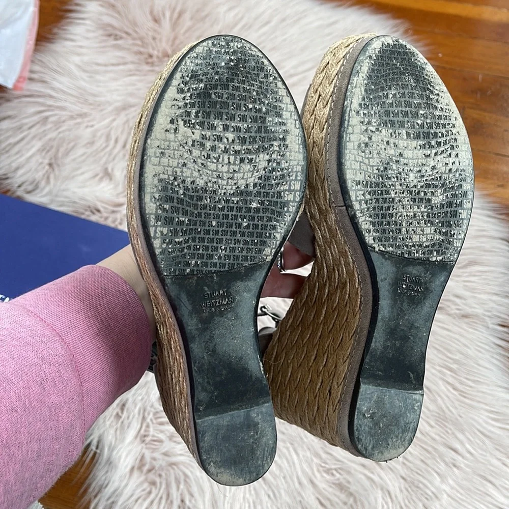 Stuart Weitzman 'Soho Gal' Espadrille Platform Sz 9.5